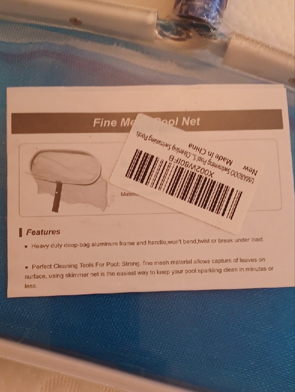 Blue Mesh Pool Skimmer Net - Picture 3 of 6